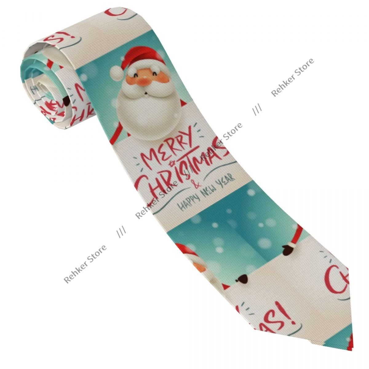Classic Tie Men Neckties for Wedding Party Business Adult Neck Tie Casual Cartoon Santa Claus With Signboard Tie