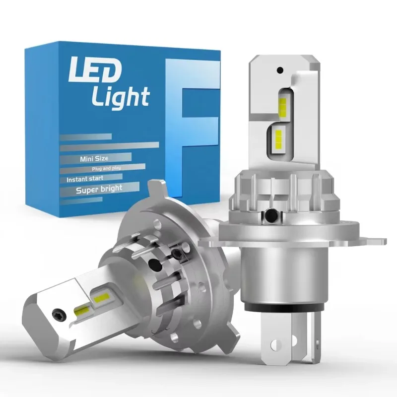 2 uds luces Led H4 Canbus 1:1 tamaño Mini 30W con ventilador 4000LM bombilla antiniebla Turbo inalámbrica superbrillante lámpara 6000K