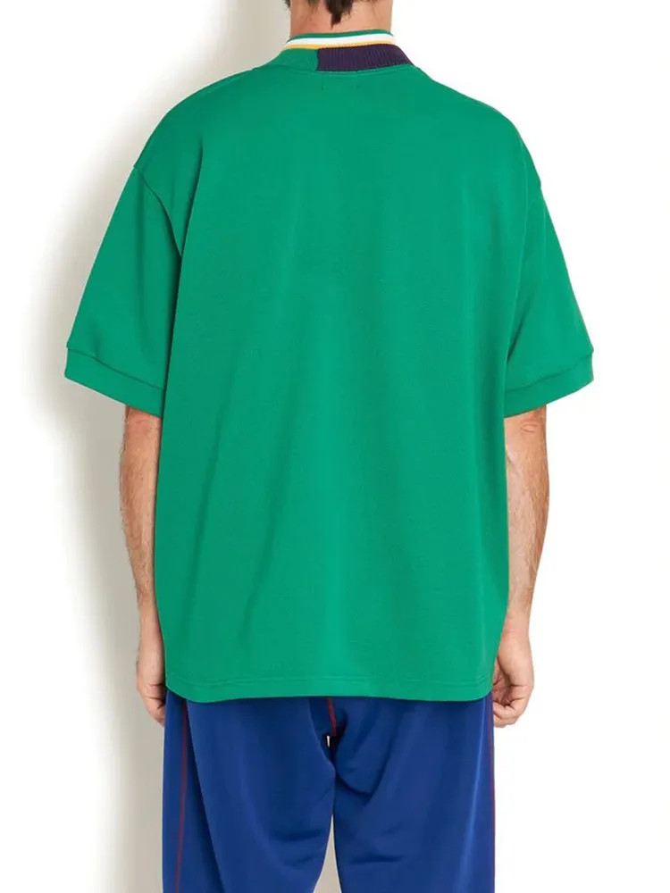 Gali Same Style Kolor Round Neck Loose Short Sleeve T-shirt with Misaligned Collar Top for Men and Women
