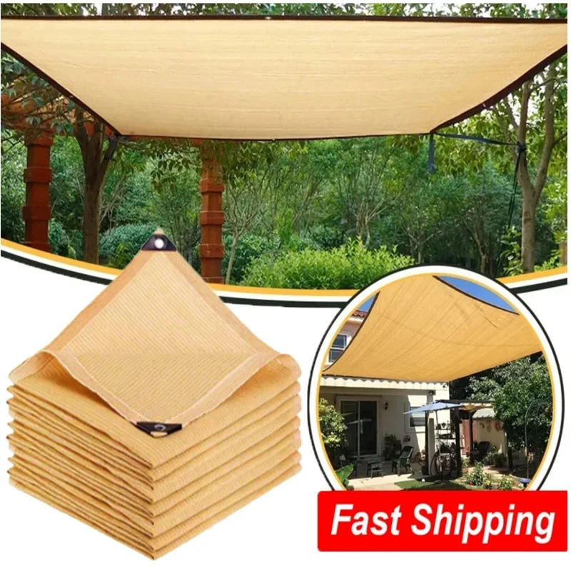 HDPE UV Protection Sunshade Net Coffee Black Outdoor Garden Terrace Camping Shade Cloth