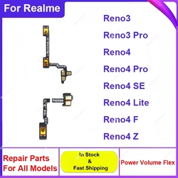 Power Volume Flex Cable For OPPO Reno 3 4 Pro 5G Reno4 SE Reno4 Lite 4F 4Z Power Volume Side Button Flex Ribbon Replacement Part