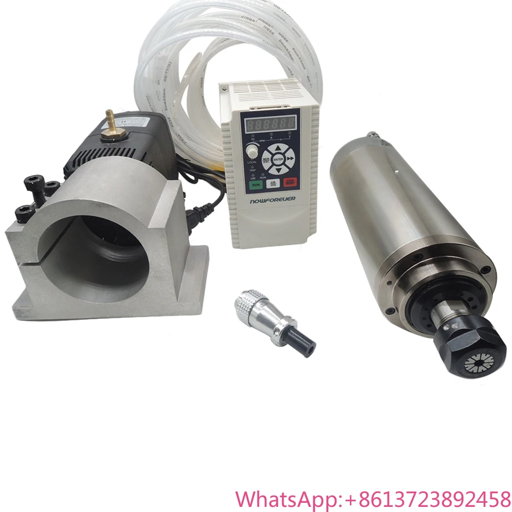 

HOT Sale Spindle Motor 2.2kw Water Cooled Spindle with Clamp with Cooling Water Pump with ER20 for CNC Milling