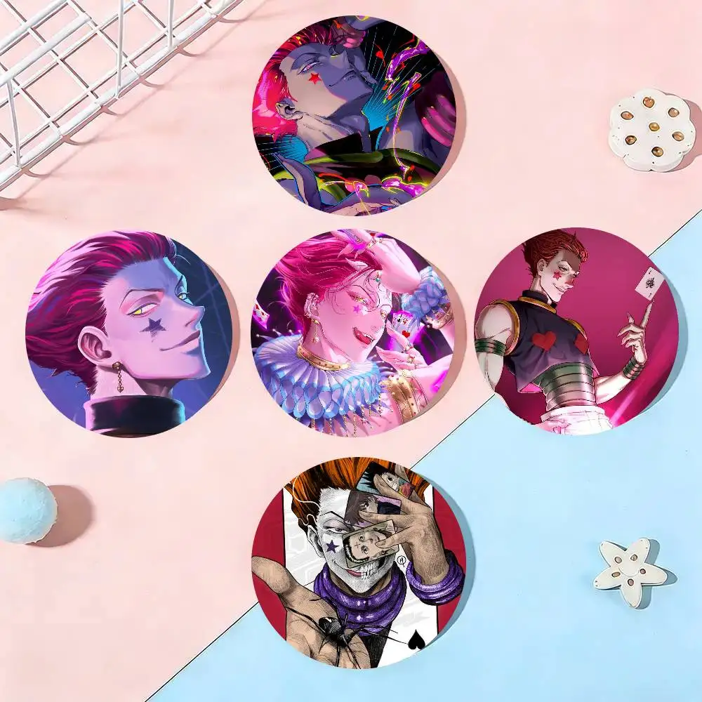 Hisoka Anime H-Hunter X Hunter Badge Tinplate Meme Round Brooch For Hat Bag Creative Lapel Jewelry Accessories Gifts
