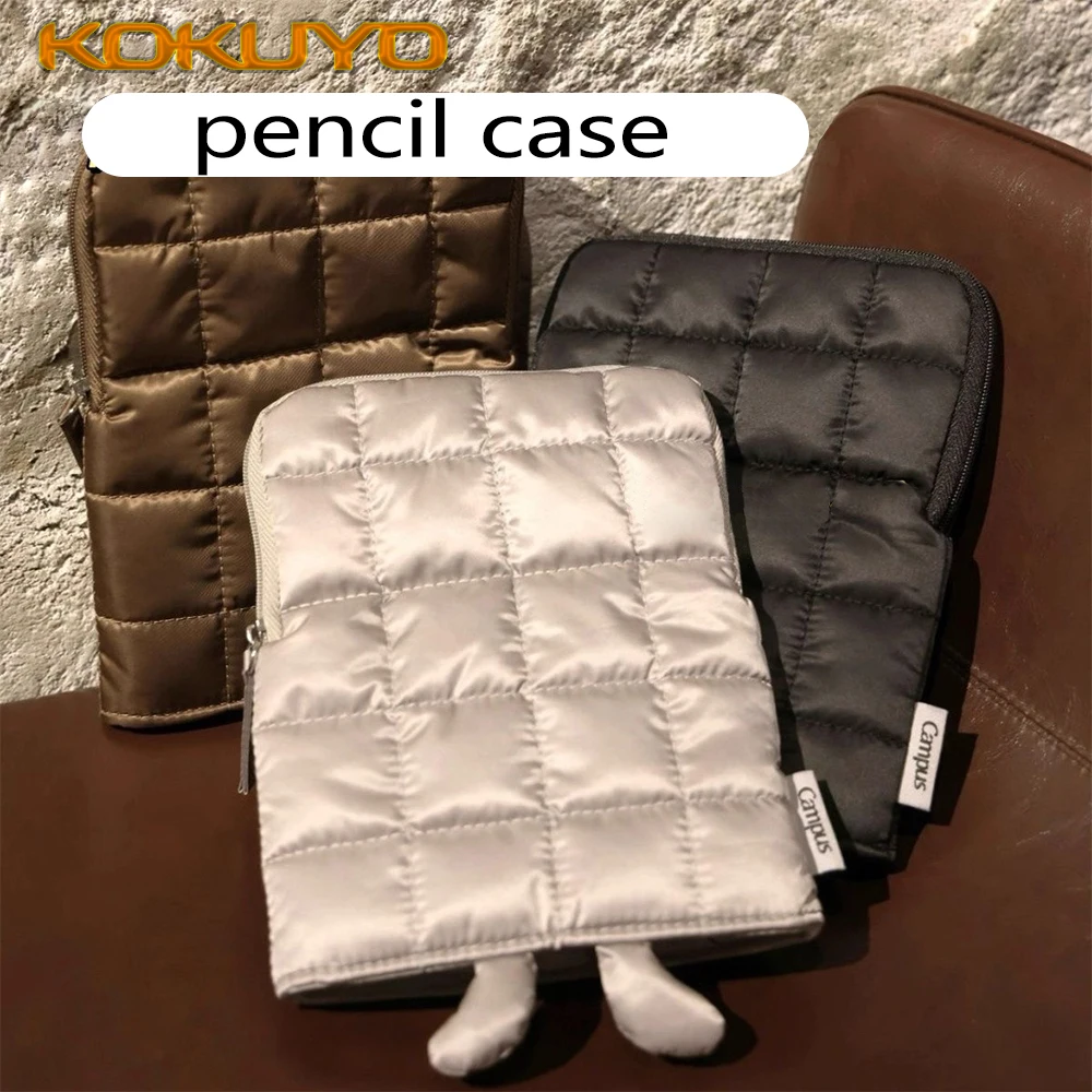 1PC New Japan KOKUYO Campus Pencil Case Large Capacity Standing Pen Case Storage Pillow Bag Kawaii Stationery