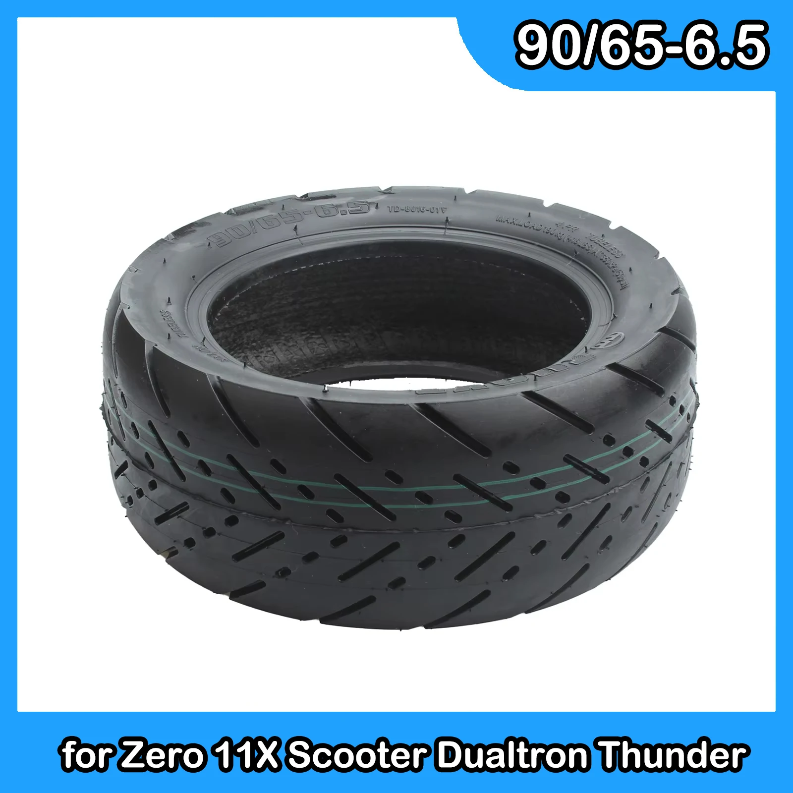 TUOVT 90/65-6.5 Tire 11inch Road Tire Tubeless Vacuum Tire for