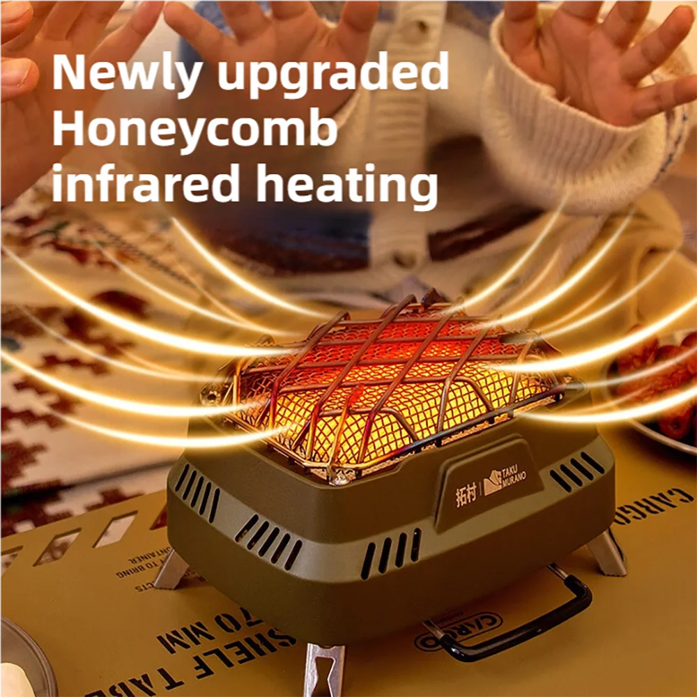 المحمولة التخييم مدفأة في الهواء الطلق متعددة الوظائف نطاق الغاز التدفئة في الهواء الطلق سخان الغاز السفر القدم نزهة منطقة الشتاء المطر #2