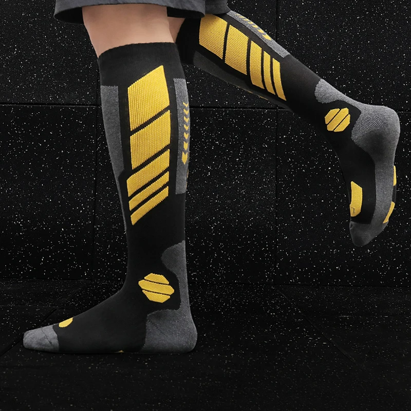 Calcetines de esquí para hombre y mujer, calcetines para clima frío para snowboard, nieve, invierno, calcetines térmicos hasta la rodilla, cálidos