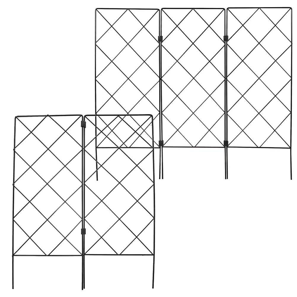 

5 шт. складная садовая решетка, опорные стойки для растений, прочная железная рама, вьющиеся растения, принадлежности для уличного сада, аксессуары
