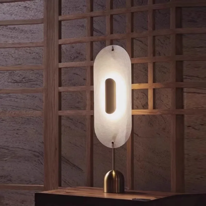 

Designer simple marble table lamp bedside table lamp creative art soft decoration