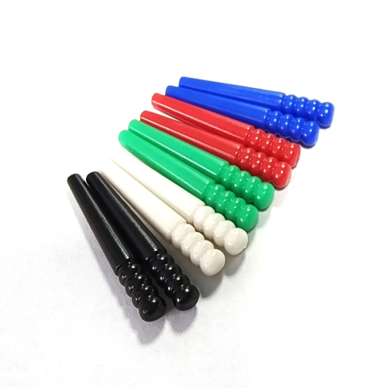 

60 Pieces Plastic Cribbage Pegs Tapered Board Pegs Replacement for Cribbage Traditional Board Game, 5 Colors