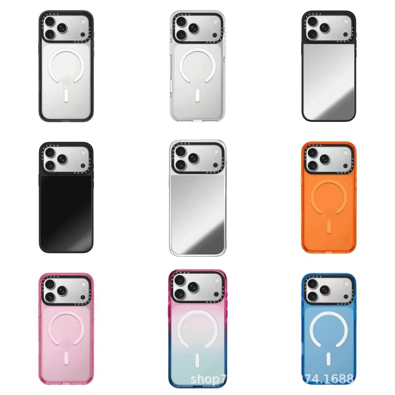 Simple Solid Color Acrylic Phone Case for iPhone 17 Pro Max and 16 Pro Full Cover 14 15 Plus with Magnetic 13 Protection Cover
