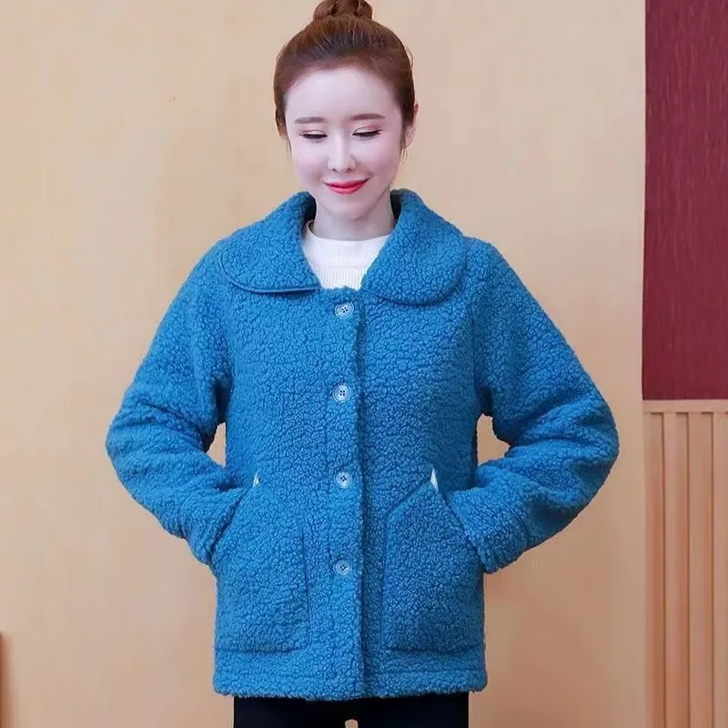 Imitation Lamb Down Jacket Women Fur Coat Very Lightweight Spring Autumn New Women's Fur Coat Woman Fluffy Oversized Fluffy Coat