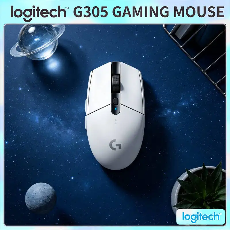Mouse Gamer LIGHTSPEED Logitech G305, Sensor HERO de 12000 DPI, 6 Botões Programáveis, Bateria de 250 Horas, 99g, Compatível com PC e Mac