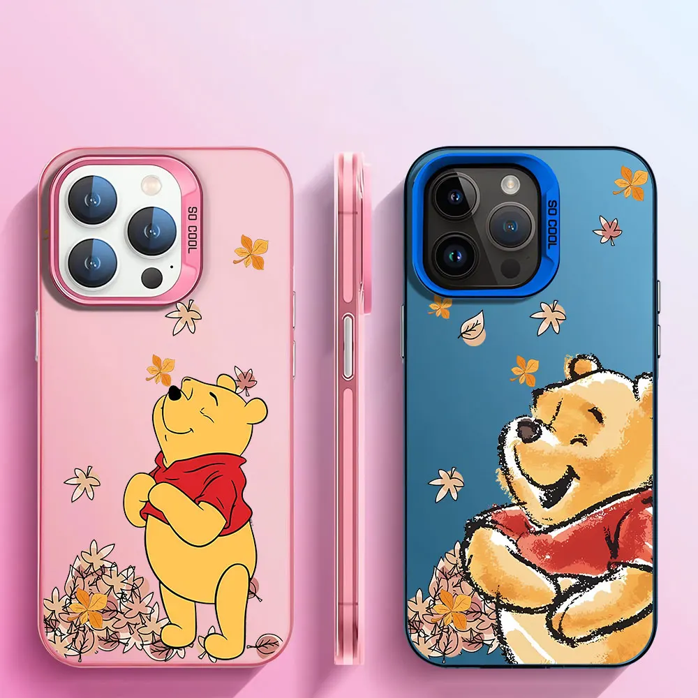 Luxury Disney Winnie the Pooh Phone Case for Apple iPhone 12 Pro 13 X 11 Pro Max 14 Pro XS Max 15 Plus XR 14 Soft Cover Print