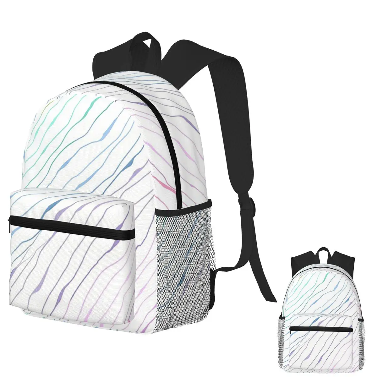 

Abstract Minimalist Student Backpack School Bag Hiking Travel Daypack for Men Women Fashion Bookbag Shoulder Bags