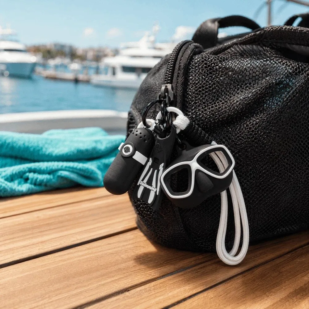 Funny Diving Series Keychain Creative Fashion Diving Mask Bag Pendant Backpack Decor Hanging Oxygen Cylinder Keyring