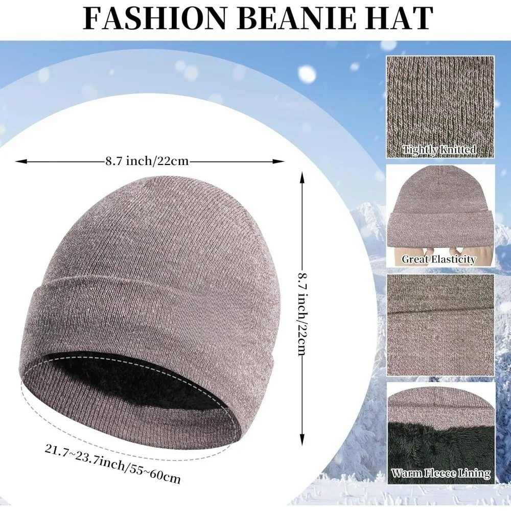 الشتاء الدافئة قبعة صغيرة قفازات لمس طقم وشاح طويل للنساء مع عقال، قبعة متماسكة الأوشحة مع شرابة للنساء