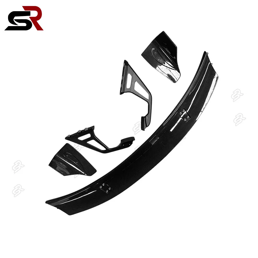 For BMW F80 M3 F82 F83 M4 Carbon Fiber Spoiler Tail fins Swan Neck Wing Trunk Spoiler Rear Wing Splitter AD Style Body Kit