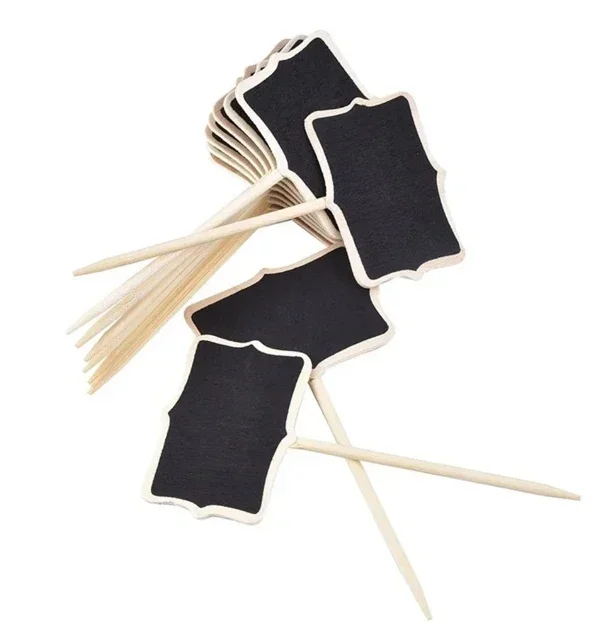 10 Pcs Mini Chalk Board Pantry Labels Decorate Tag Wooden Mini Blackboard Child Chalkboard Kids