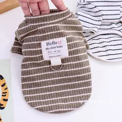 Dog Vest T-Shirt Cute Puppy Clothes 2024 Striped Cat Dog Shirt Chihuahua Bichon French Bulldog Pet Clothing Girls Dog Costume