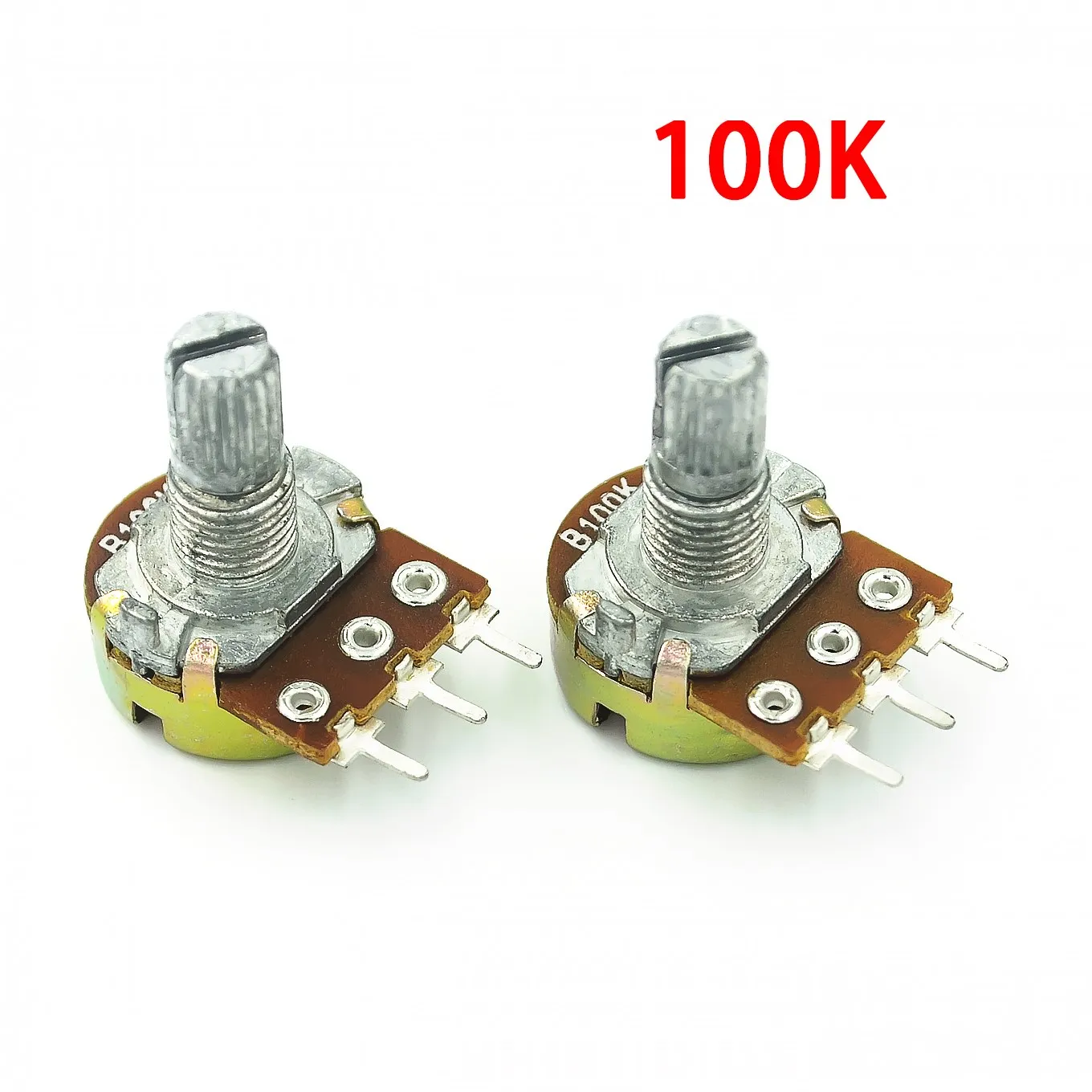 Potentiomètre linéaire de haute qualité WH148, 5K, 10K, 20K, 50K, 100K, arbre de 15mm, 10 pièces