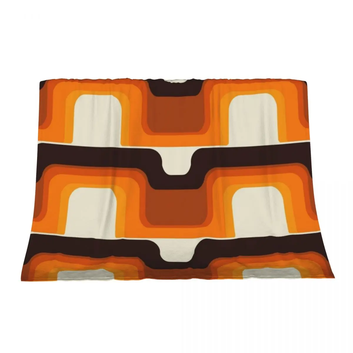 

Mid-Century Modern Meets 1970s Orange Throw Blanket Tourist Polar Shaggy Blankets