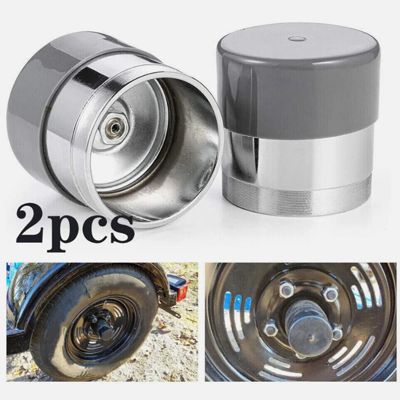 2pcs Rubber Cap Dust Covers Car Wheel Hub Cap Dust Cover Replacement For Trailer Boat 1.98inch Bearing Protector