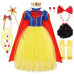 Snow White Dress for Girl Summer Princess Cosplay Dress Girls Costumes Halloween Christmas Party Outfits