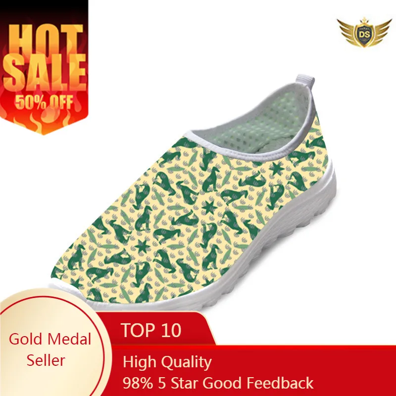 

Women Men casual shoes Italian Greyhounds print sneakers Mesh breathable vulcanized walking lightweight shoes deportivas mujer