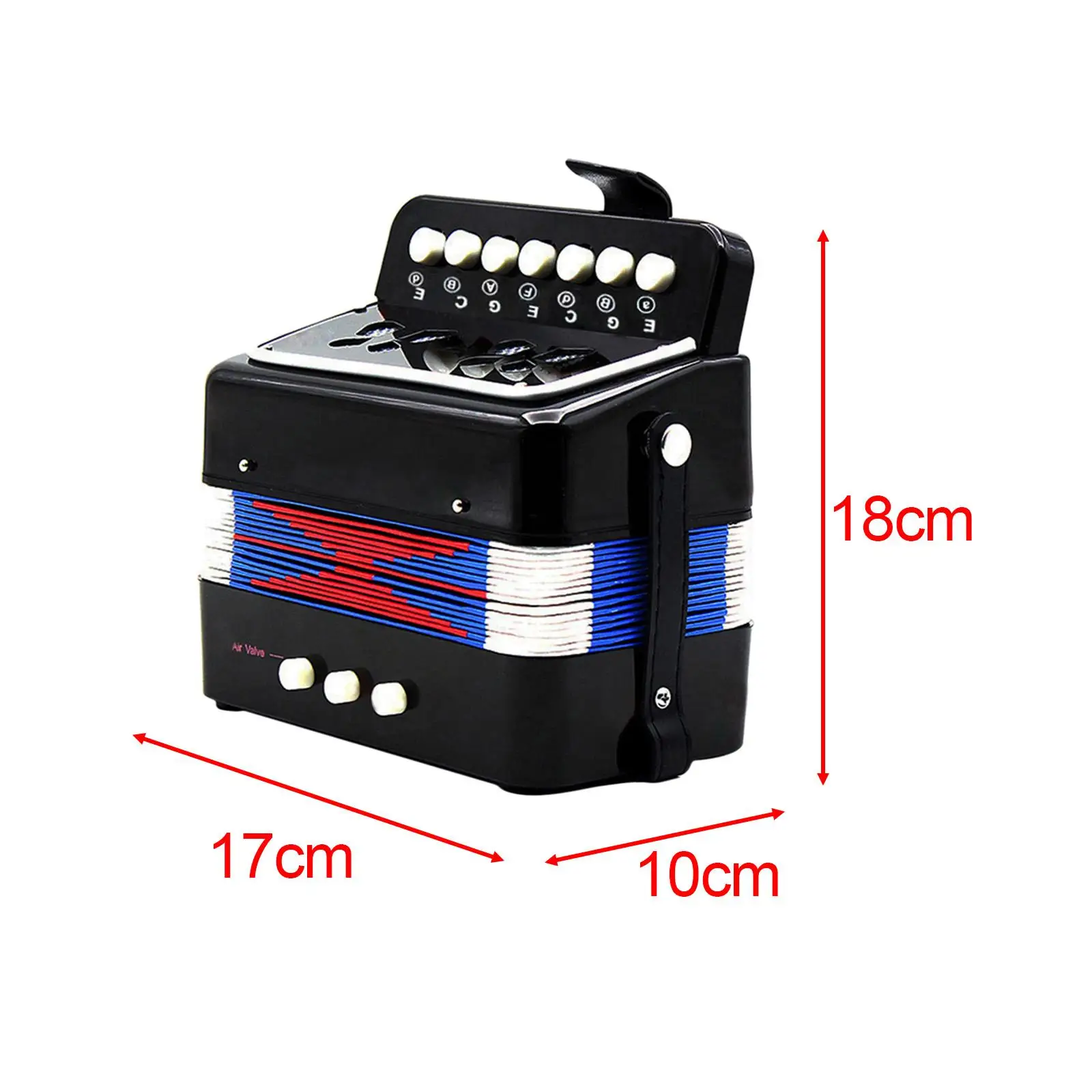 어린이 아코디언 미니 악기, 17 키 2 베이스, 클래식 장난감, 쉬운 연주, 발렌타인 데이 선물