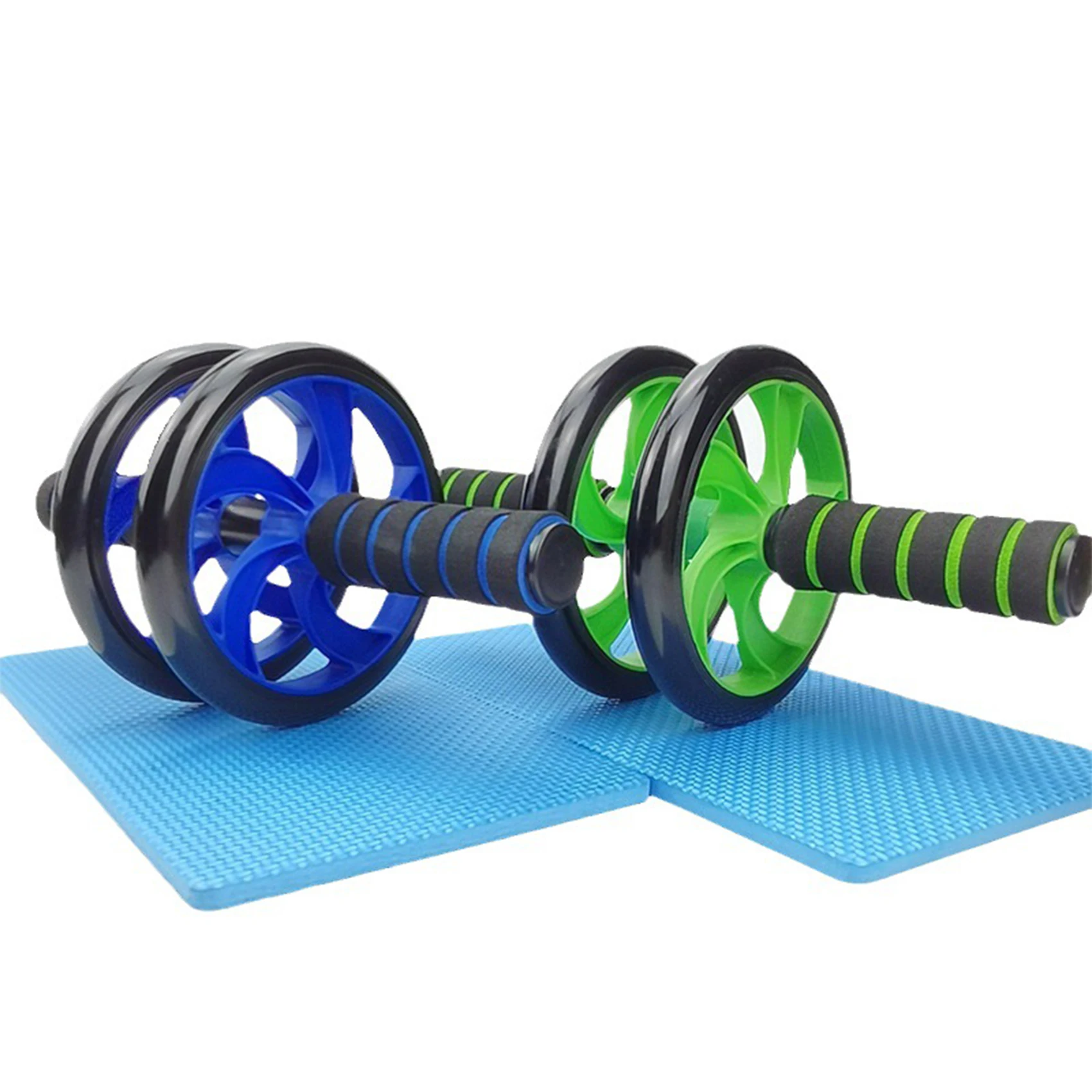 

Ab Rolller Wheel Abdominal Exercise Roller Classic Dual Wheel with Foam Handles - Includes Extra Thick Knee Pad