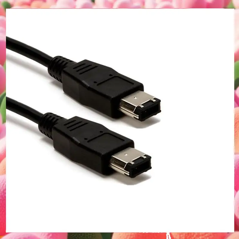 2x preto ieee 1394 firewire 400 para cabo firewire 400, 6 pinos/6 pinos macho/macho-10 pés-abju