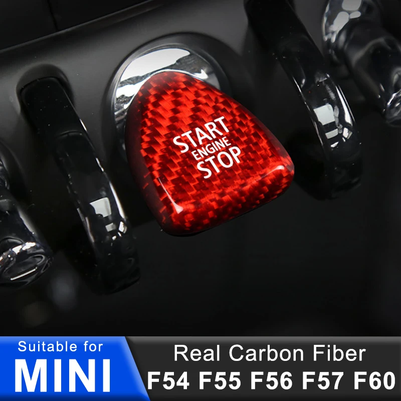 Car Ignition Start Button Sticker For BMW MINI F54 F55 F56 F57 F60 Carbon fiber Modifications Interior