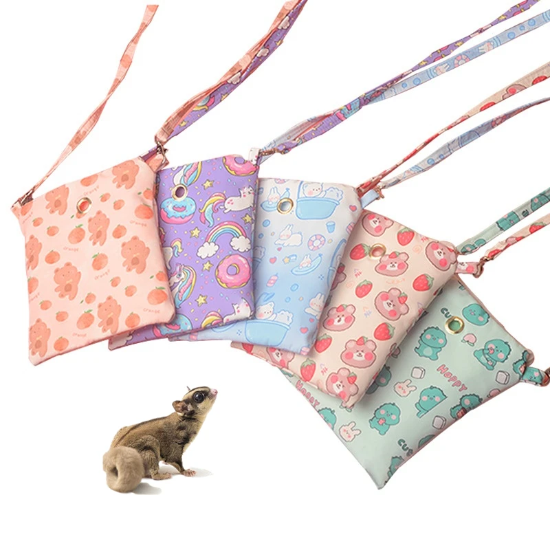 Small Animal Carrier Bag Rats Hamsters Sugar Glider Portable Travel Sleeping Bag Soft Warm Breathable Pouch with Shoulder Strap