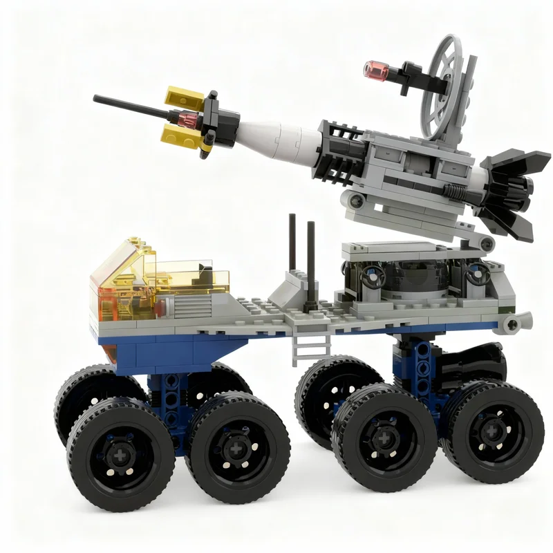 

248PCS MOC Space Exploration Classic Reimagined Mobile Rocket Transport V3 Model Technology DIY Assembly Building Blocks Gift