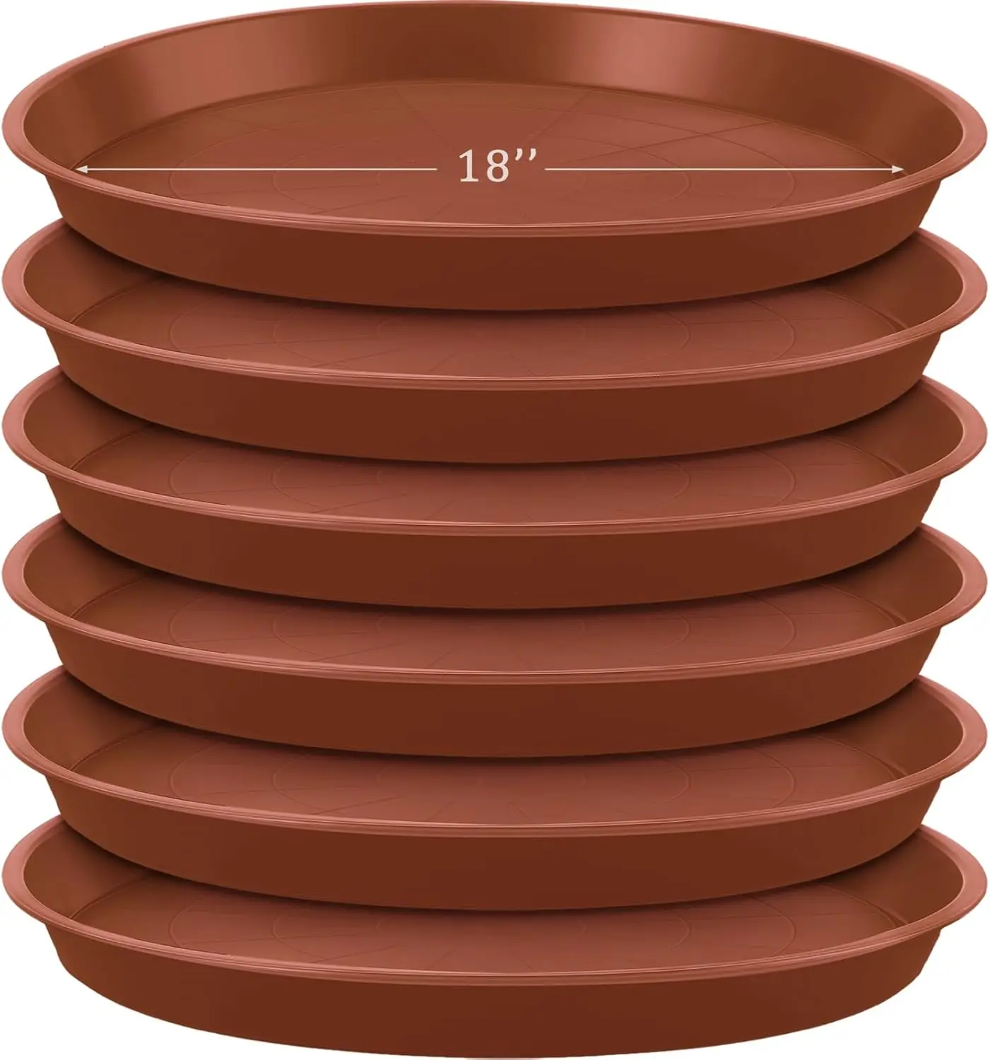 

6 Pack Plastic Plant Saucer Heavy Duty Planter Saucers Large Plant Pot Saucers Plastic Water Trays for Indoors and Outdoo