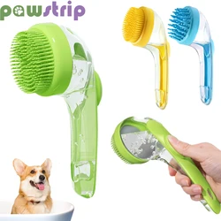 Soft Silicone Dog Brush 2 in 1 Pet Bath Brush Massage Grooming Comb Long Handle Dog Cat Shampoo Brush Pet Cleaning Supplies