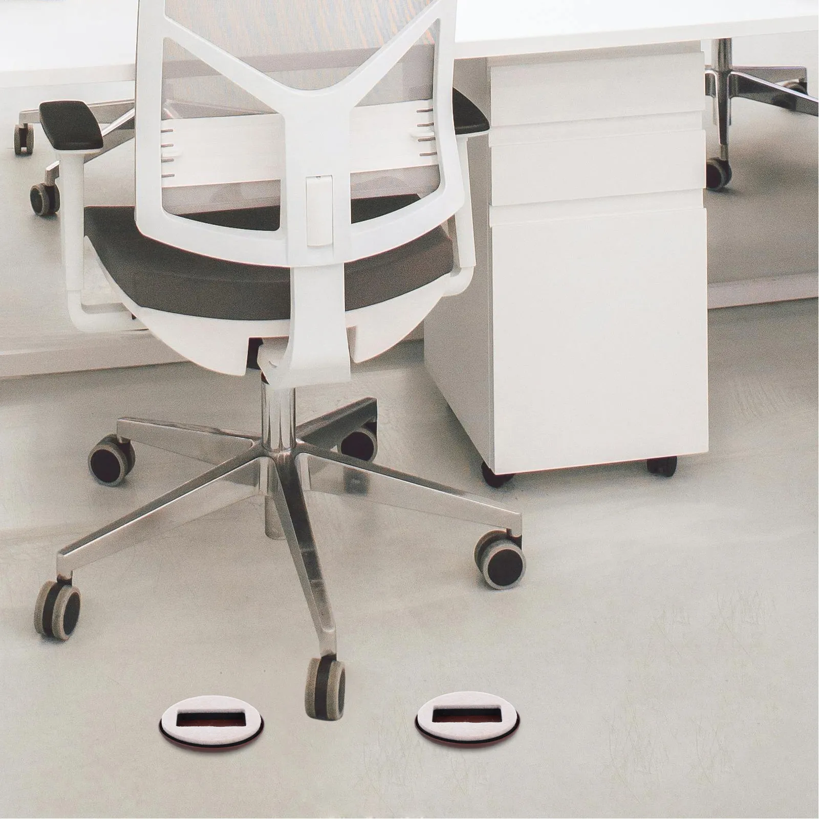 5Pcs Chair Wheel Stopper Felt Pads Anti Slip Furniture Feet Caps Protectors for Office Desk Chair Wheels Carpet Floor