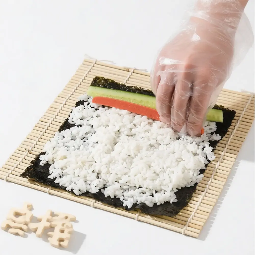 Eco Friendly Bamboo Sushi Mat Green Skin Curtain Durable Rolling Tool For Making Delicious Sushi Rolls And Seaweed Kimbap
