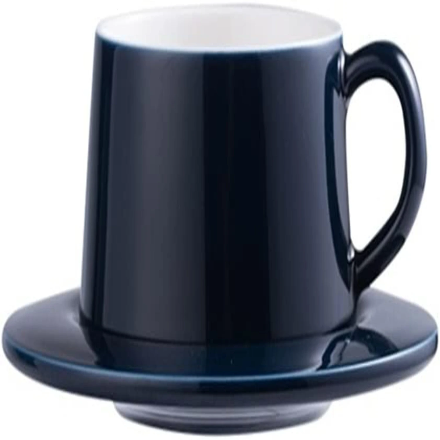 Elegant and chic 200ml porcelain tea cup with saucer, perfect for an intimate coffee ritual - Sleek ceramic coffee mug and sauce