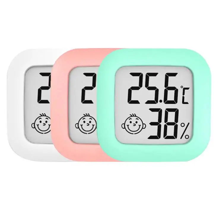 100pcs Mini Thermometer Indoor Outdoor LCD Digital Temperature Room Hygrometer Meter Sensor Hygrometer Temperature house SN4024