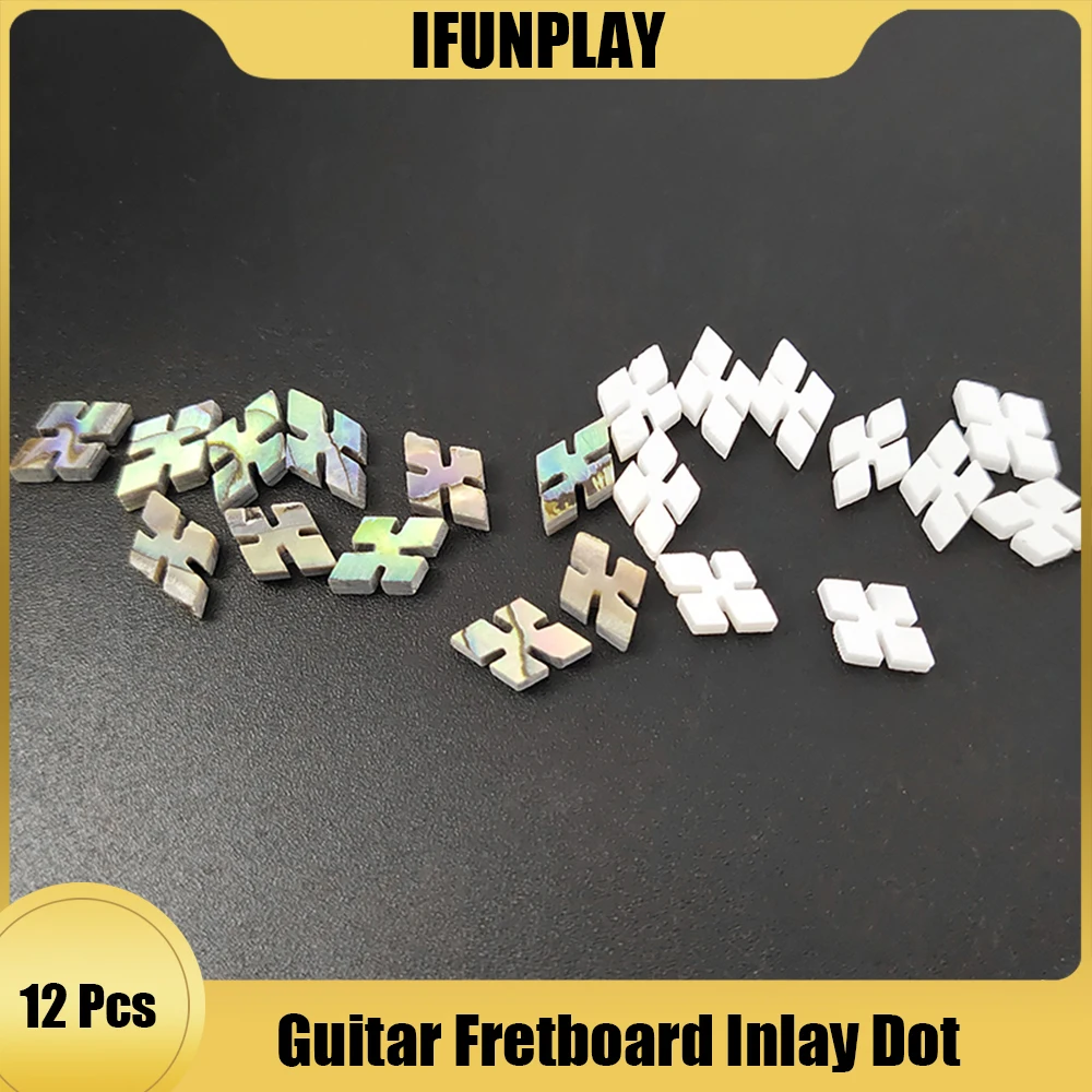 12 Uds. 5*2mm guitarras acústicas diapasón puntos cuadrados coloridos incrustaciones de abulón puntos para el cuello de la guitarra