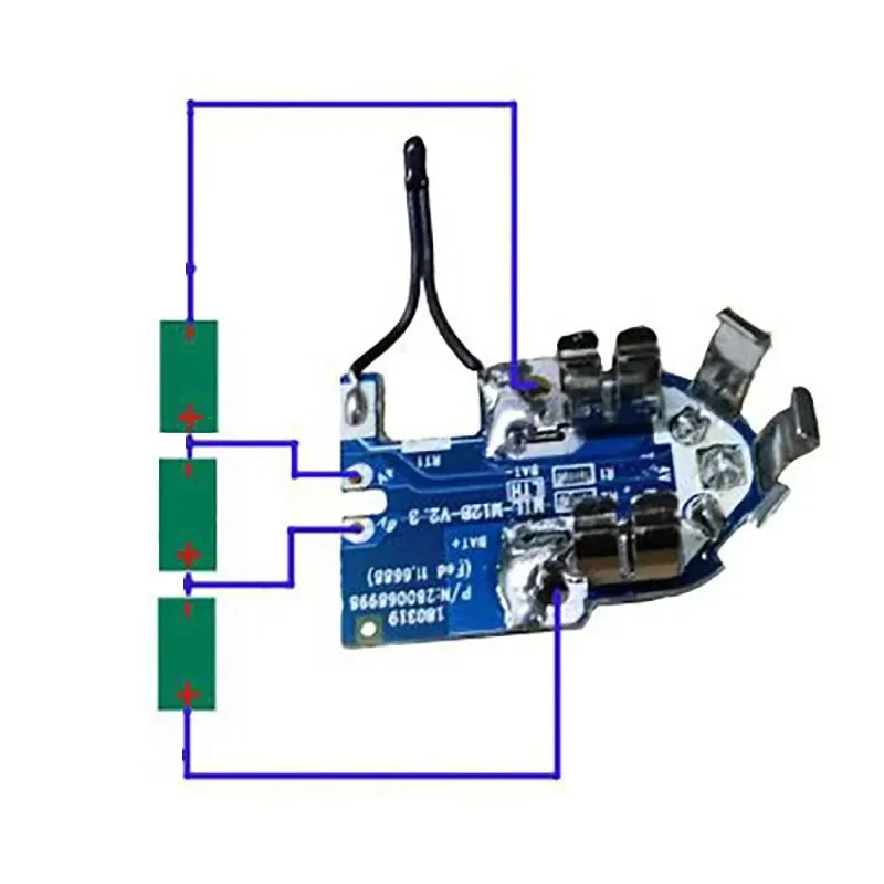 For M12 Li-ion Battery BMS PCBA Protection Circuit Board For Milwaukee 12V 48-11-2411 Lithium Ion Box Housing Power Tool Machine