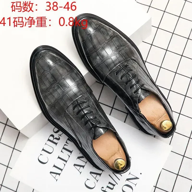 Sports Labor Protection Men's Casual Leather Shoes Leisure Construction Site Office Social Derby Men's Fashion