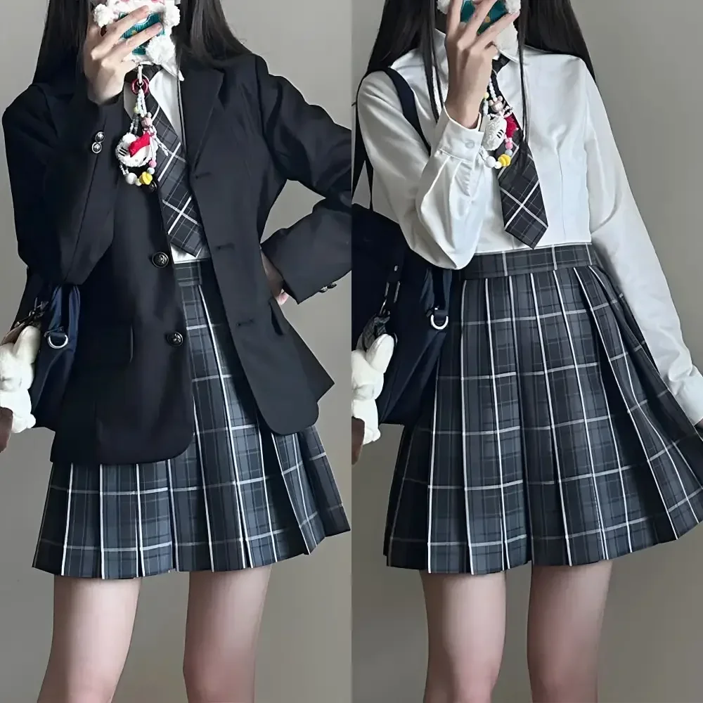 Uniforme scolaire multicolore JK pour filles japonaises, tenue photo de graduation 5 pièces avec jupe plissée sexy, olympiques de cosplay pour femmes