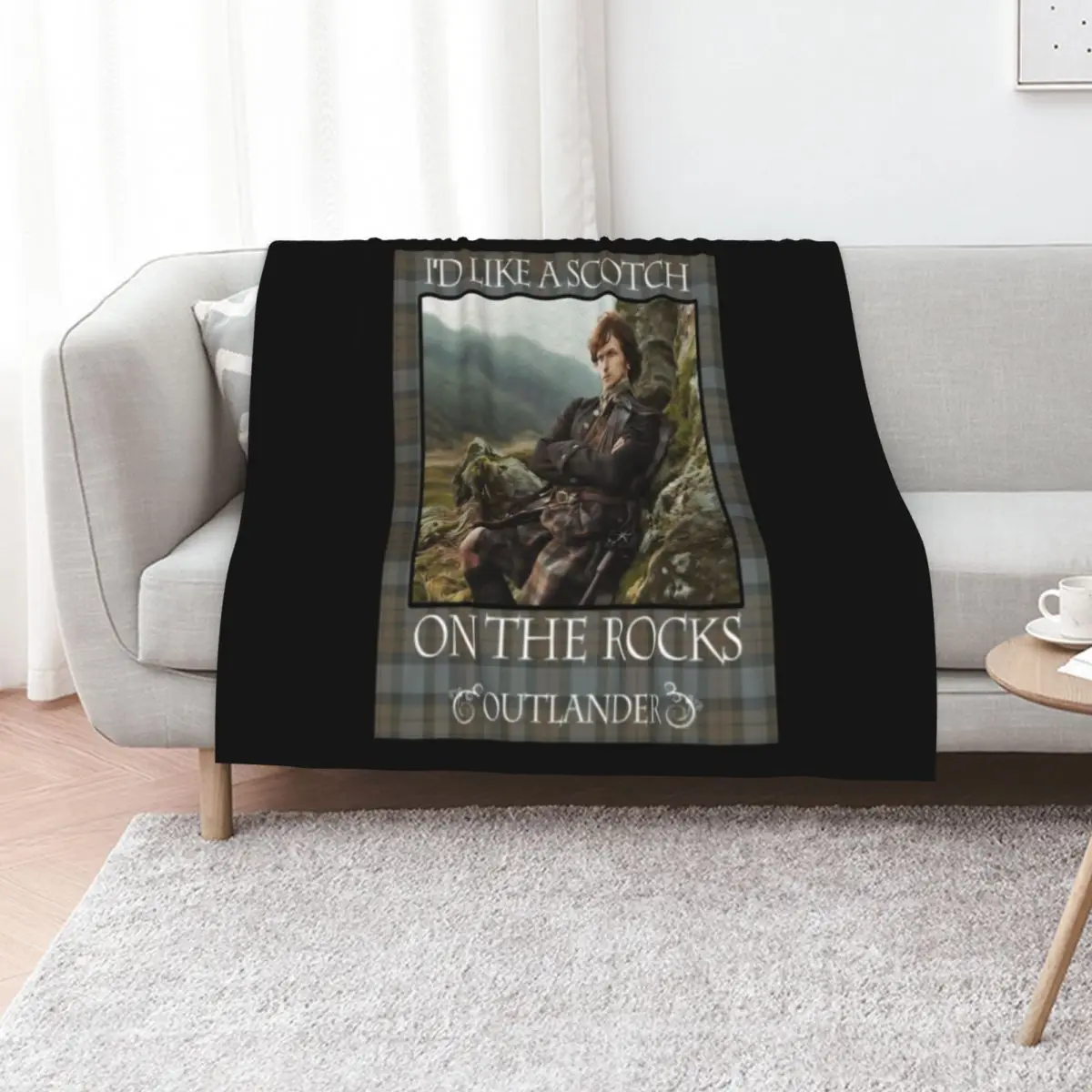 Outlander On Starz T-ShirtI'd Like a Scotch on the Rocks Throw Blanket Summer Plush Tourist blankets ands Nap Hair Blankets