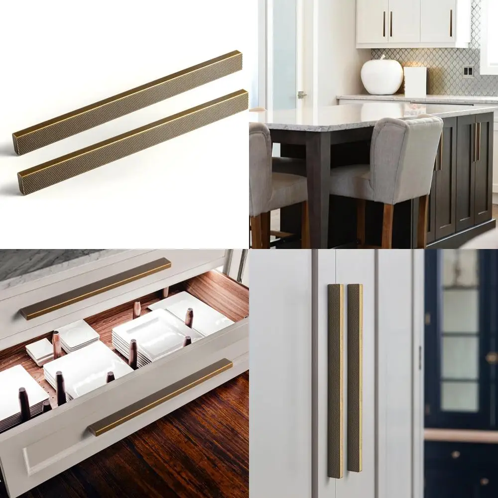 

Антикварные латунные ручки для шкафа с накаткой, 7 шт., 9/16 дюймов, винтажные барные ручки, текстурированная ручка для ящиков, комодов, мебели