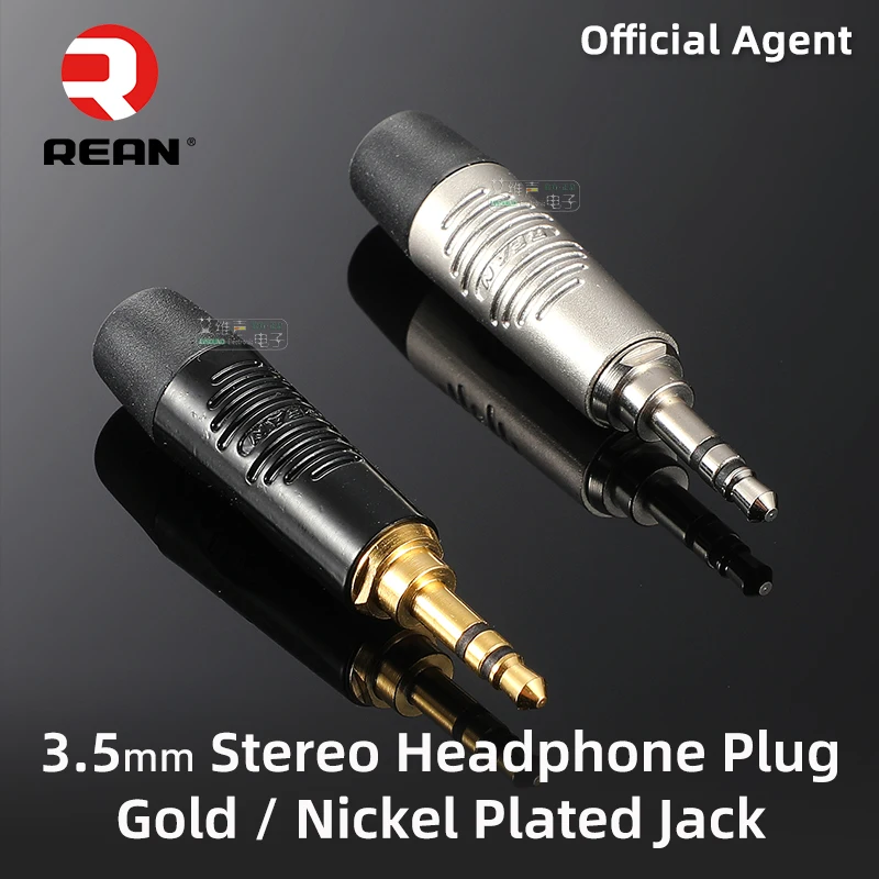 

NEUTRIK's REAN jack 3.5mm Headphone Stereo Plug 1/8" Metal Shell Gold Nickel Plated Pin Earphone Welding Repair Plug RTP3C