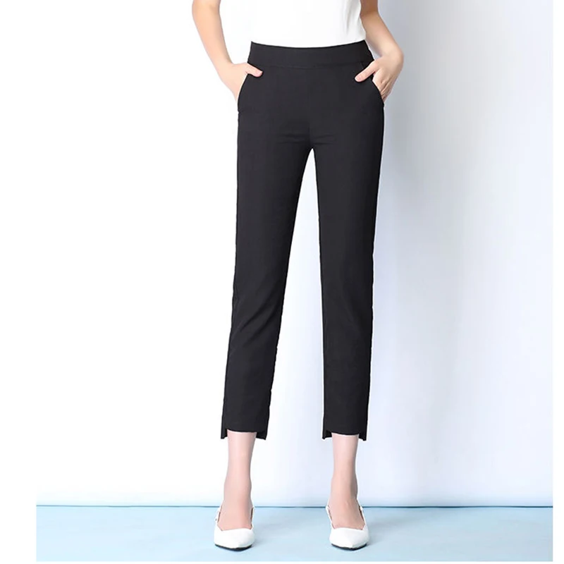 Summer size S-5XL  Elastic High Waist Thin Pants  Casual Harajuku Spring  Trousers High Quality For Female Ladys Harem Pants