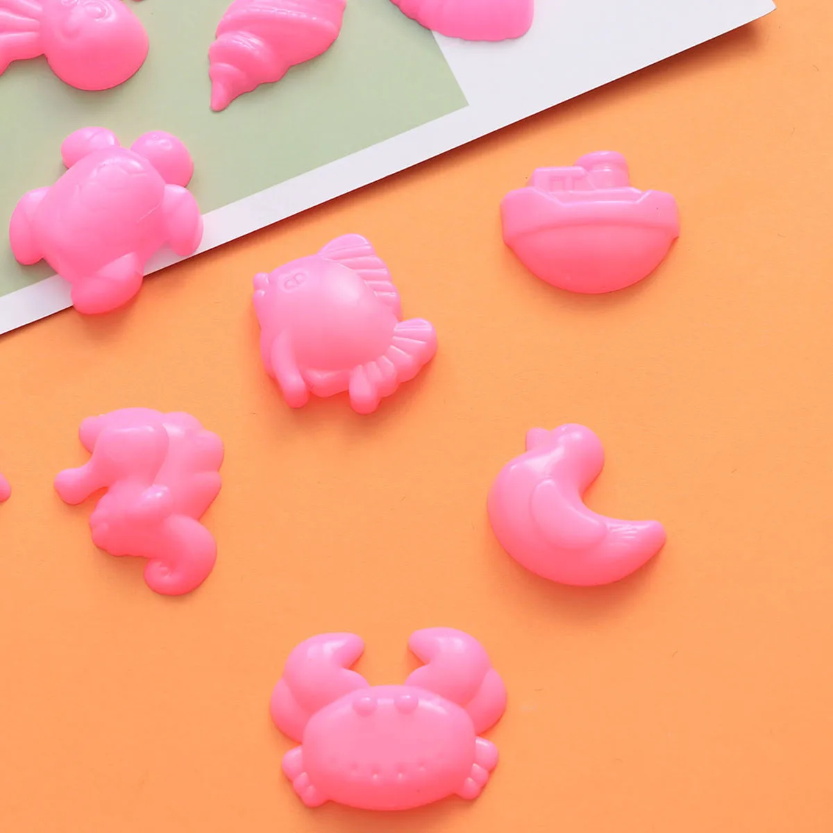 12 قطعة من قوالب رمل اللعب، أشكال مخلوق المحيط، مجموعة صينية رمل الشاطئ الإبداعية مثالية لتطوير المهارات المعرفية للأطفال #4